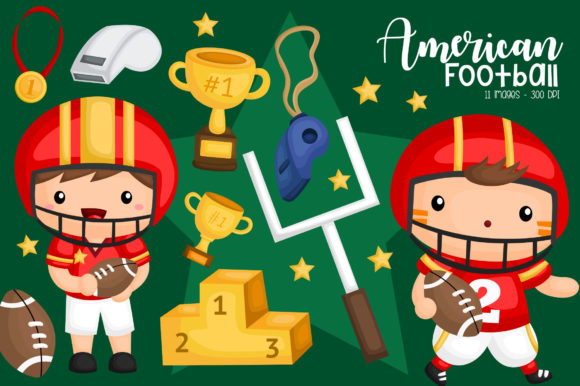 American Football Clipart - Sport Game Graphics & Illustrations