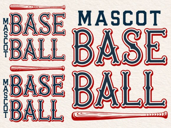 Baseball Team Template Graphics for Crafts Branding
