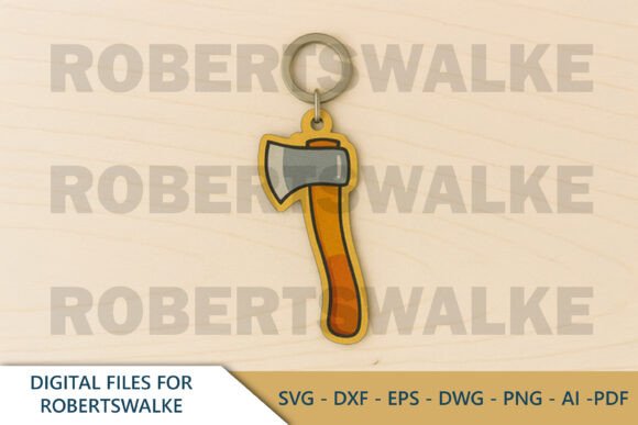 Camping Axe Keychain SVG: Laser Cutting for Branding