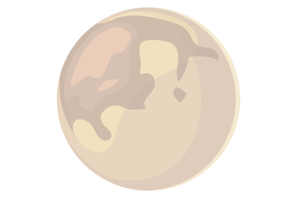 Cartoon Pluto Planet Icon: Space Graphics & Illustrations