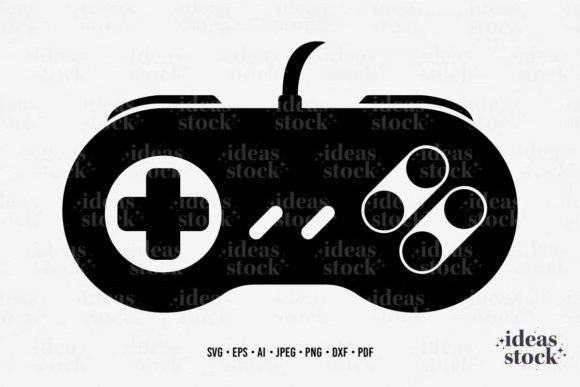 Classic Video Game Controller Graphics for Crafts