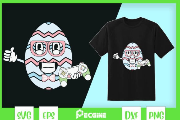 Cute Easter Egg with Game Controller for Crafts & Graphics