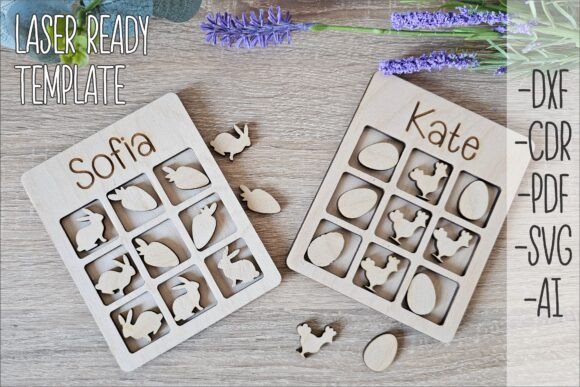 Easter Tic-Tac-Toe Laser Cutting for Spring Amp