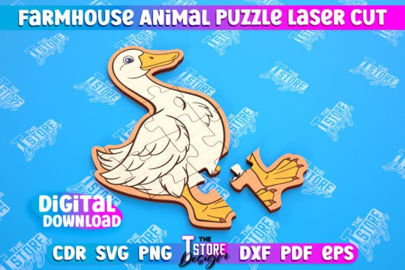 Farmhouse Puzzle Goose Shape Puzzle
