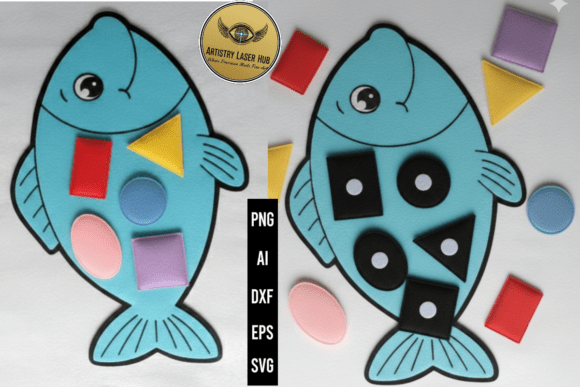 Resizable Shapes Fish Puzzle for Laser Cutting & Other Toys