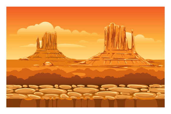 Rock Desert Game Backgrounds for Brand Graphics & Packaging