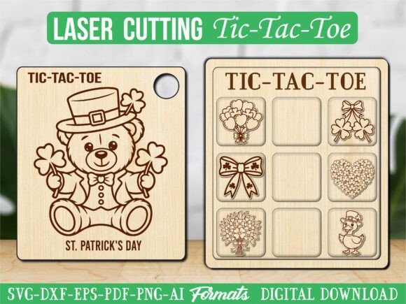 St. Patrick Day Tic Tac Toe: Laser Engraving Graphics Review
