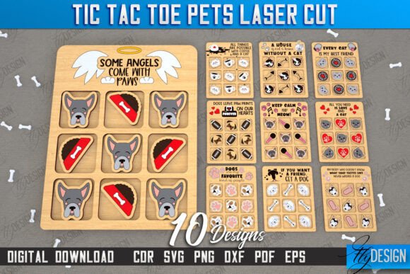 Tic Tac Toe Bundle: Laser Cutting for Other Toys Amp