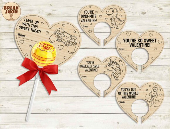 Valentine Lollipop Holder SVG Bundle
