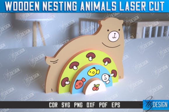 Wooden Nesting Bear: Laser Cutting & Other Toys Amp