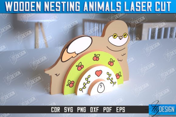 Wooden Nesting Dove Rainbow Laser Cutting Other Toys Amp